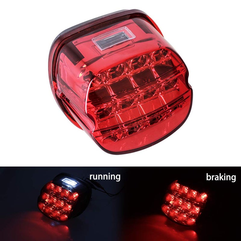 NTHREEAUTO Red LED Rear Tail Lights Motorcycle Taillights Brake Running Compatible with Harley Touring Dyna Road King Electra Glide Street Bob - Image 4